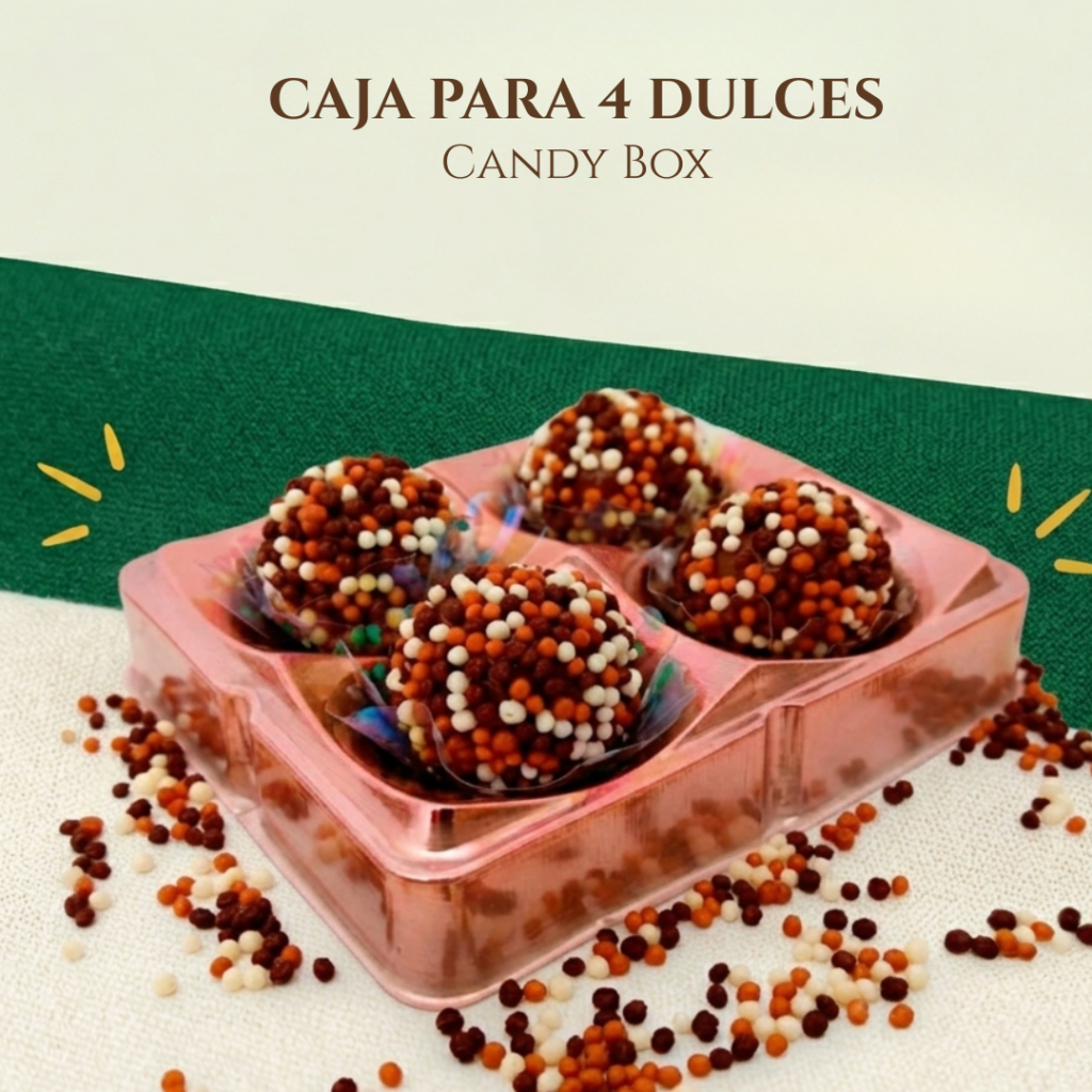 Candy Box – Caja de Acetato para 4 Dulces | Pack 02 unidades