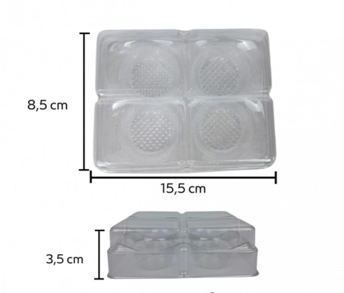 Candy Box – Caja de Acetato para 4 Dulces | Pack 02 unidades - Imagen 3