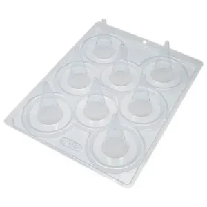 Molde para Chocolate Cono Mediano – Forma Especial 3 Partes con Silicona | BWB 859