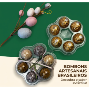 Caja de Acetato con Tapa Burbuja para 6 Dulces – Diseño Guirnalda | Pack 05 unidades