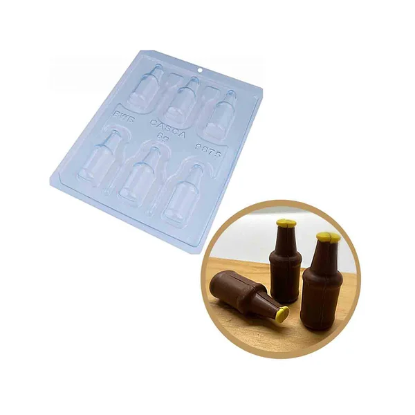 Molde para Chocolate Botellita de Licor – Forma Especial 3 Partes con Silicona | BWB 9875