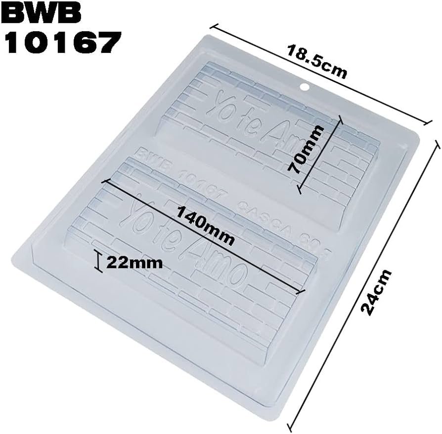 Molde para Chocolate Tablete Yo Te Amo – Forma Especial 3 Partes con Silicona | BWB 10167 - Imagen 3