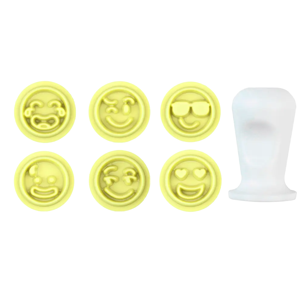 Kit Sellos Emojis Emociones – 6 Emoticons + Cabo | BlueStar - Imagen 2